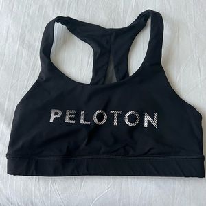 Black Lululemon x Peloton sports bra size 6